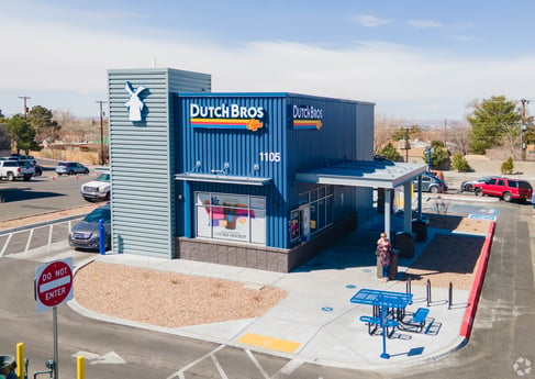 Avison Young brokers $2.415 million ground lease sale of a new Dutch Bros Coffee prototype building in Albuquerque, NM
