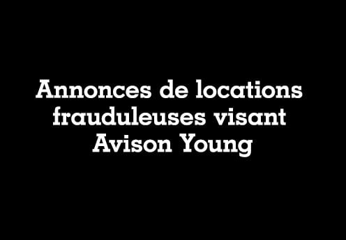 Annonces de locations frauduleuses visant Avison Young