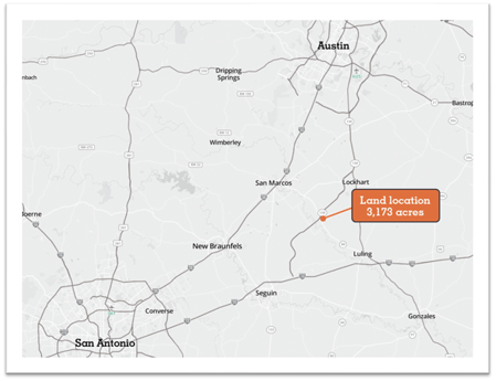Avison Young brokers 3,173-acre land sale at State Highways 130 and 80 in Central Texas