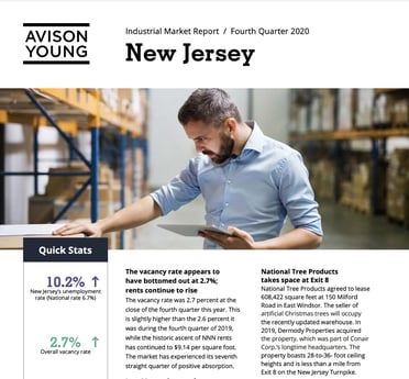 Avison Young New Jersey Fourth Quarter 2020 Industrial Market Report