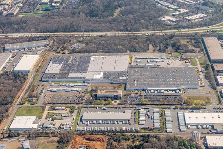 aerial photo of industrial commercial property