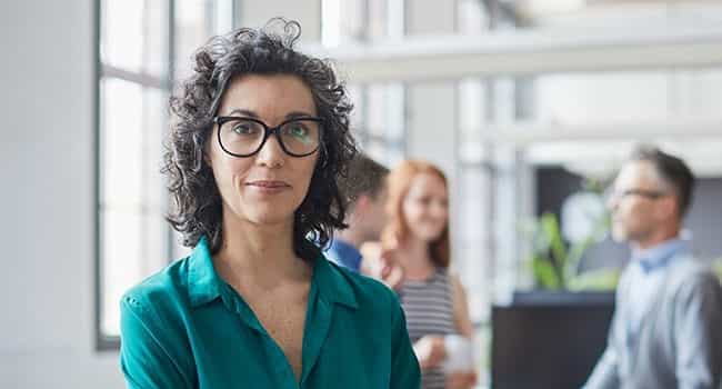 real estate professional in an office environment