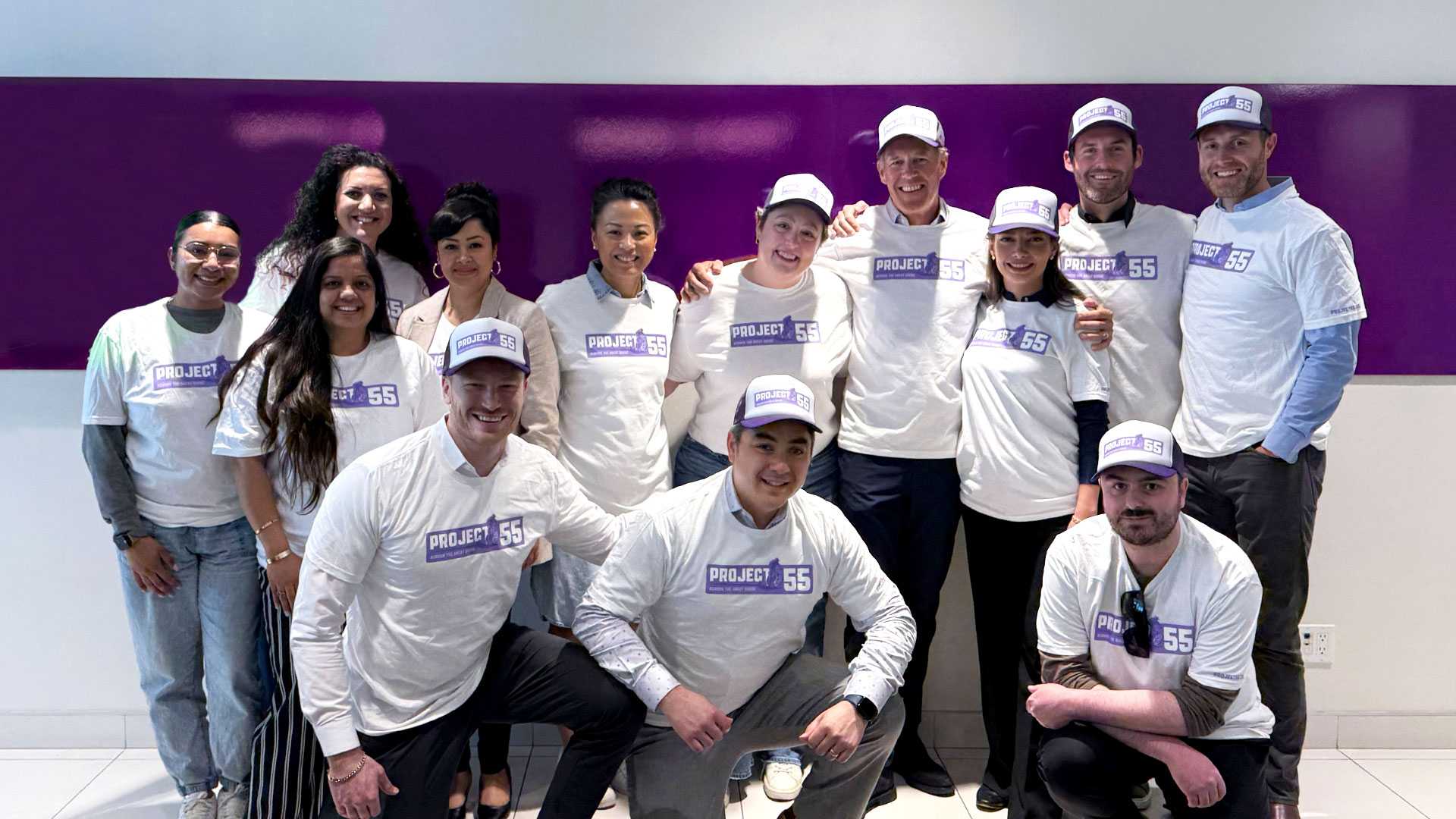 Colleagues celebrate Jeff Flemington’s departure ahead of May 24, 2025, at Avison Young office in Mississauga, Ontario.