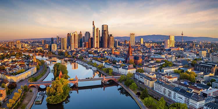 An image of the Frankfurt skyline