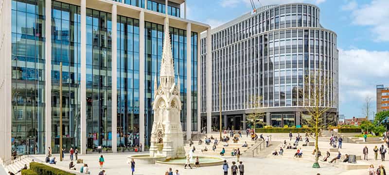 An image of Chamberlain Square, Birmingham