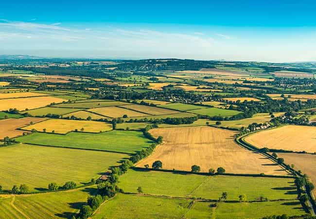 aerial view of land for sale